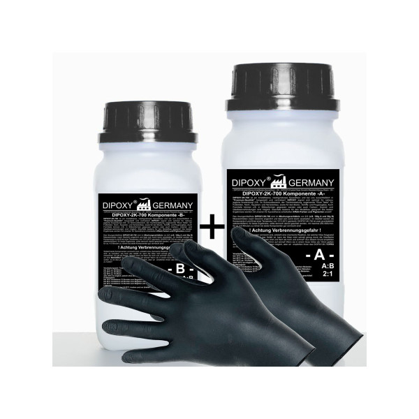 Epoxidharz 2K Harz + Härter + Handschuhe EP Laminierharz in Profi Qualität