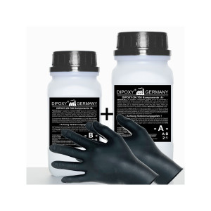 Epoxidharz 2K Harz + H&auml;rter + Handschuhe EP...