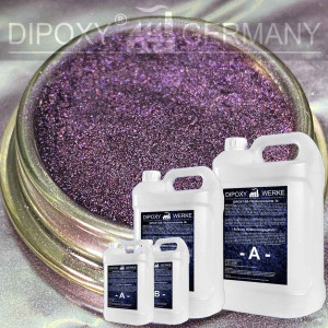 Epoxidharz + Effekt-Pigment-Lila 07 Gie&szlig;harz Epoxy Tisch Boden Purple