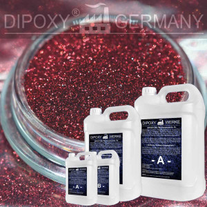 Epoxidharz + Effekt-Pigment-Rot 06 Gie&szlig;harz Epoxy Tisch Boden Red