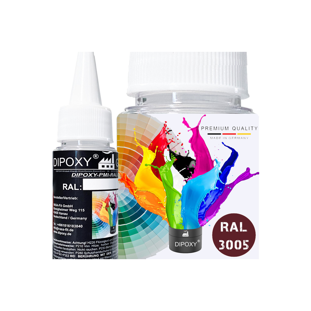 25g Dipoxy-PMI-RAL 3005 WEINROT Extrem hoch konzentrierte...