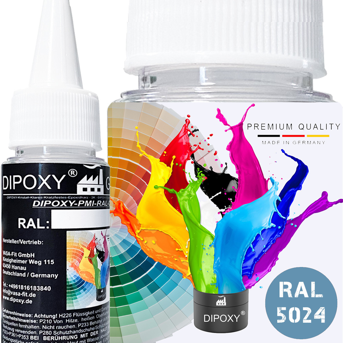 25g Dipoxy-PMI-RAL 5024 PASTELLBLAU Extrem hoch...