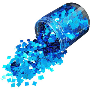 Dipoxy Grobes Glitter 6x6mm Türkis 5g