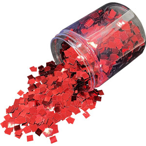 Dipoxy Grobes Glitter 6x6mm Rot 25g