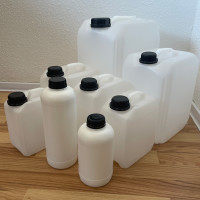 Wasserkanister & Gefahrgut UN Kanister,Flasche Behälter natur weiß1,2,5,10L usw.